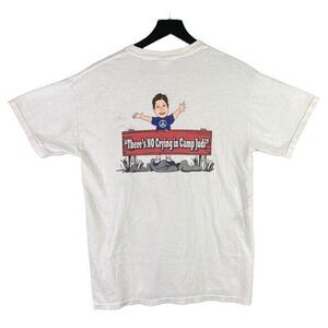 Camp Judi T-Shirt White Size Medium Unisex‎ Adult Mens Short Sleeve
